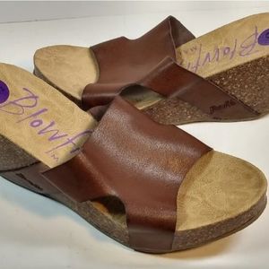 Blowfish Malibu Platform Cork Wedge Sandals Women's Size 8.5M